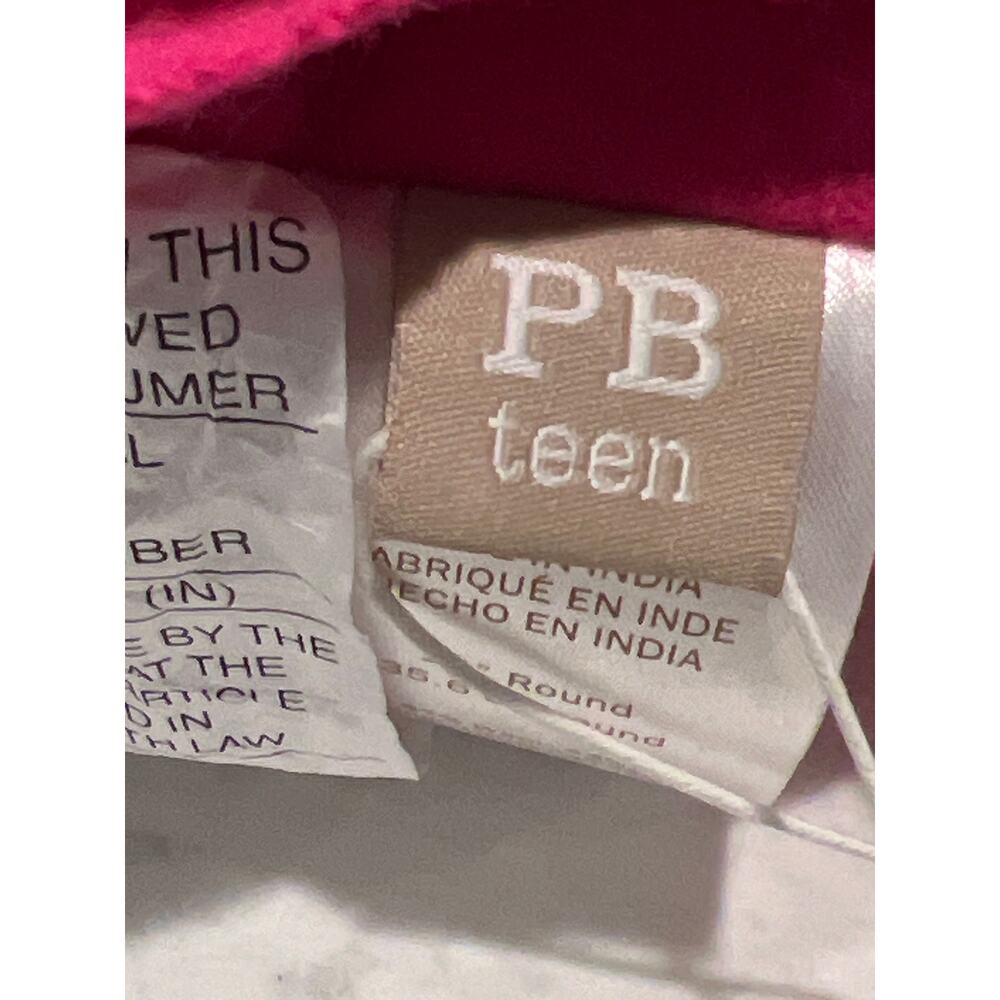 Pottery Barn Teen Floral Felt Pillow One Size Pink Rose Decorative Pillow - Picture 3 of 3
